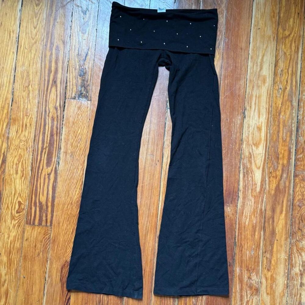 Victorias secret pink black fold over leggings